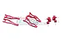 GPM Red Aluminium ARRMA Kraton Front Steering Hubs & Upper & Lower Suspension Arms Kit MAK545521-R