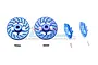 GPM Blue Aluminium Traxxas GT 4-Tec 2.0 +1mm Front or Rear Disc Brake & Calipers 4Pcs GT006AB-B
