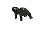 A black ARRMA RC roll cage hoop spare part shown from a high angle against a white background.