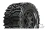 Pro-Line 2.8" Trencher HP Belted Tyres on Black Raid Rims - Glued Wheels 2Pcs 10168-10