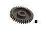 ARRMA 34T 1Mod centre spool gear with a central bore and a separate small grub screw, shown against a white background.
