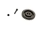 ARRMA 29T 1Mod Centre Spool Gear with a small metal pin and a hex spacer on a white background.