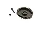 ARRMA steel 39T 1Mod centre spool gear with a small metal pin and a black spacer on a white background.