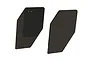 Two black ARRMA RC wing end plates shown from a front-facing perspective against a white background.