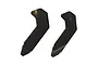 Two black ARRMA wing mount plates for RC vehicles, shown from an angled perspective against a white background.