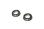 Two ARRMA 10x15x4mm flanged ball bearings with metal shields shown against a plain white background.