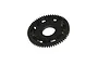 A black ARRMA HD steel spur gear for RC vehicles, shown from an angled perspective against a white background.