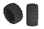 ARRMA 3.8" OUTCAST DBoots Back-Flip LP Tyres on Black Rims - Glued Wheels 2Pcs AR550050