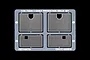 A Tamiya 1/35 scale photo-etched metal grille set for a German Tiger I Early Production tank model, featuring four mesh grille parts on a flat frame.