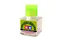 A square glass bottle of Tamiya Extra Thin Quick-Setting Cement with a bright green cap against a white background.