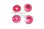 GPM Red Aluminium 17mm Flanged Serrated Wheel Nuts 4Pcs MAK005-R