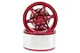 Yeah Racing Red Aluminium 1.9" BXC 6 Spoke Rims 2Pcs w/ Brake Rotors WL-0127RD