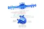GPM Blue Aluminium Rear Differential/Axle Housing w/ Carrier for Traxxas UDR UDR013-B