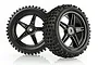 HSP 2.3" Front Buggy Tyres on Black Rims - Wheels 2Pcs 06010