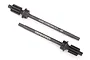 Two Traxxas heavy-duty rear axle shafts with portal input gears for TRX-4, made of 4340 chromoly steel.
