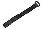 A black hook and loop battery strap with a plastic buckle, designed for securing RC vehicle batteries.