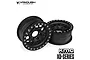Vanquish Black Aluminium 1.9" KMC XD127 Rims 2Pcs w/ Black Beadlock Rings VPS07710