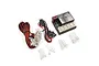 Yeah Racing 1/10 scale programmable LED lighting system kit including a control box, wiring harnesses, and multiple LED bulbs.