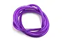 A coil of transparent purple 12AWG silicone wire for RC electronics.