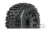 Pro-Line 3.8" Badlands Tyres on Black Raid Rims - Glued Wheels 2Pcs 1178-10