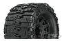 Pro-Line 3.8" Trencher HP Belted Tyres on Black Raid Rims - Glued Wheels 2Pcs 10155-10