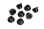 Traxxas 5mm Black Steel Flanged Serrated Nyloc Nuts 8Pcs 8447