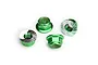 Traxxas 5mm Green Aluminium Flanged Nyloc Serrated Nuts 4Pcs 8447G
