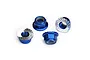 Traxxas 5mm Blue Aluminium Flanged Nyloc Serrated Nuts 4Pcs 8447X