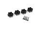 Traxxas Black Aluminium 17mm Splined Wheel Hex Adapters w/ Grub Screw 8956A