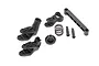 Traxxas Maxx 4S steering bellcrank set including plastic bellcrank arms, servo saver spring, and mounting hardware.
