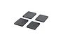 Four rectangular grey ballast weights arranged in a square pattern against a white background.
