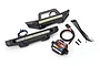 Traxxas Maxx 4S LED light kit including front and rear bumpers with integrated LED light bars, a power amplifier module, screws, and zip ties.