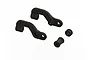 ARRMA Rear Brace Mount Set including two black plastic brace arms and two small cylindrical spacers.