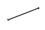A single black ARRMA RC driveshaft with universal joint ends against a white background.