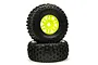 ARRMA 2.4/3.4" FORTRESS SC dBoots Tyres on Yellow Rims - Glued Wheels 2Pcs ARA550068