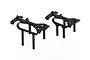 Two black plastic ARRMA body mount sets for a 1/7 scale RC vehicle, shown against a plain white background.