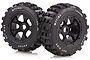 Rovan 4.7/5.5" Baja 5T/5SC Rear MX Tyres on Black Rims - Beadlocked Wheels 2Pcs 95159A