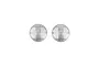 Two circular clear plastic headlight lenses for an Axial Capra RC crawler, shown against a plain white background.