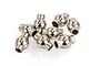 A cluster of eight silver-coloured metal pivot balls for RC car suspension systems.