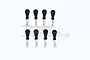 GPM 1.3mm 1/10 Silver Body Pins 8Pcs w/ Easy Pull BCM006-BK