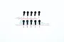 GPM 0.9mm 1/16 Silver Body Pins 10Pcs w/ Easy Pull BCM007-BK