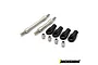 Vanquish Incision stainless steel steering linkage kit for TRX-4, including two threaded rods, four rod ends, and four pivot balls.