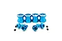 Yeah Racing Blue Aluminium 12mm Hexes Adaptors 15mm Off-Set 4Pcs w/ Hardware WA-023BU