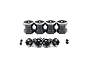 Yeah Racing Black Aluminium 12mm Hexes Adaptors 15mm Off-Set 4Pcs w/ Hardware WA-023BK