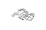 A set of black plastic roll cage components for the Losi DBXL-E RC car, laid out on a white background.