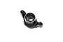 A black anodized aluminium top servo saver component for Losi DBXL-E 2.0 RC vehicles, featuring a central hexagonal hole and two mounting tabs.
