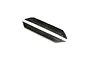 A pair of black plastic chassis side guards for the Losi DBXL-E 2.0 RC vehicle, shown from an angled perspective against a white background.