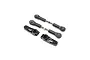 Losi DBXL-E 2.0 dual servo steering linkage set including two black aluminium servo horns and two adjustable turnbuckle linkages.