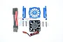 GPM Blue Aluminium Maxx 4S 40x40mm Motor Cooling Fan TXMS018FAN-B