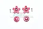 GPM Red Aluminium ARRMA Limitless & Infraction Clawed Wheel Hexs 2Pcs w/ +6mm Off-Set, Wheel Nuts & Grub Screws MAI10A+6MM-R